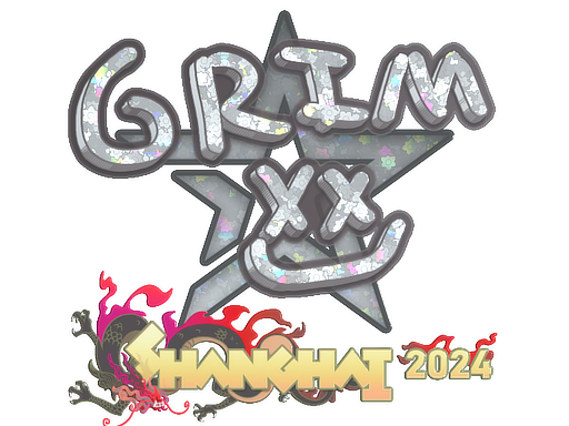 Sticker | Grim (Glitter) | Shanghai 2024 — CS2 skin image, Remarkable rarity