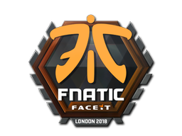 Sticker | Fnatic | London 2018 — CS2 skin image, High Grade rarity