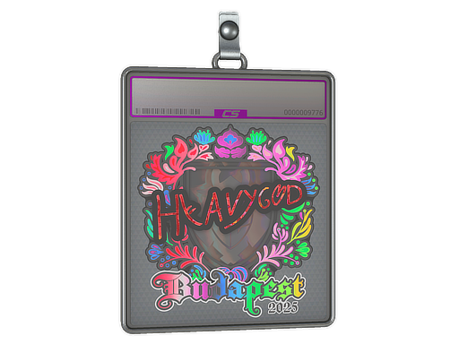 Sticker Slab | Heavygod (Holo) | Budapest 2025 — CS2 skin image, Exotic rarity