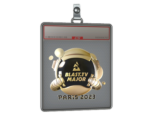 Sticker Slab | BLAST.tv (Gold) | Paris 2023 — CS2 skin image, Extraordinary rarity