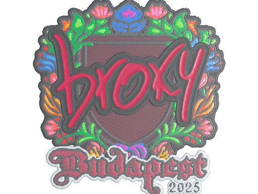 Sticker | broky (Embroidered) | Budapest 2025 — CS2 skin image, Remarkable rarity