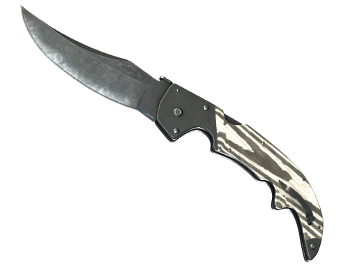 ★ StatTrak™ Falchion Knife | Black Laminate (Well-Worn) — CS2 skin image