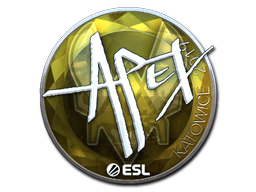 Sticker | apEX (Foil) | Katowice 2019 — CS2 skin image, Remarkable rarity