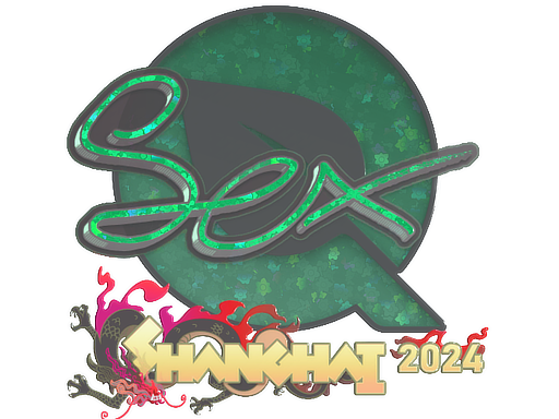 Sticker | dexter (Glitter) | Shanghai 2024 — CS2 skin image, Remarkable rarity