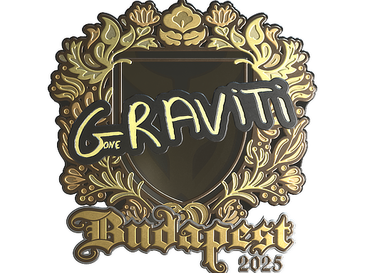 Sticker | Graviti (Gold) | Budapest 2025 — CS2 skin image, Extraordinary rarity