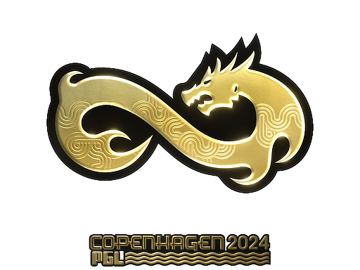 Sticker | Eternal Fire (Gold) | Copenhagen 2024 — CS2 skin image, Extraordinary rarity