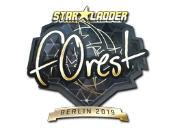 Sticker | f0rest (Gold) | Berlin 2019 — CS2 skin image, Extraordinary rarity
