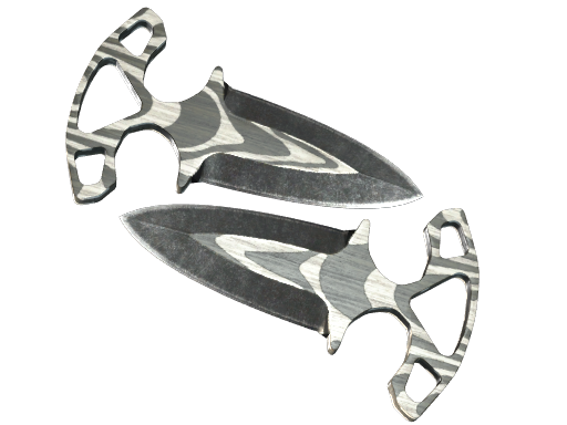 ★ StatTrak™ Shadow Daggers | Black Laminate (Battle-Scarred) — CS2 skin image