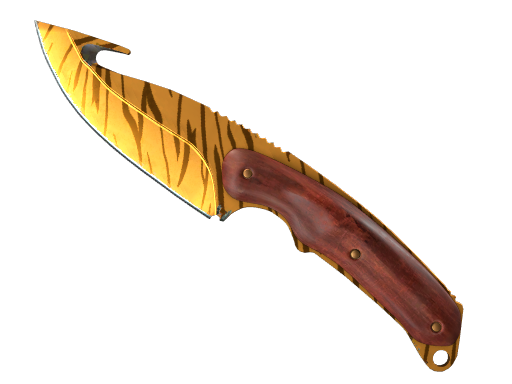 ★ StatTrak™ Gut Knife | Tiger Tooth (Minimal Wear) — CS2 skin image