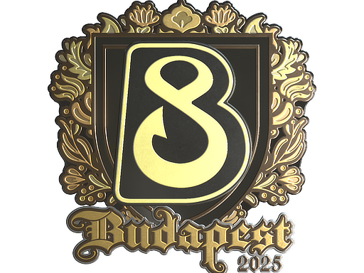 Sticker | B8 (Gold) | Budapest 2025 — CS2 skin image, Extraordinary rarity