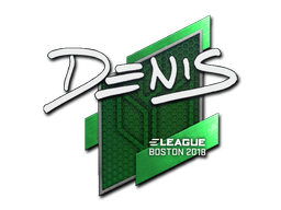 Sticker | denis | Boston 2018 — CS2 skin image, High Grade rarity