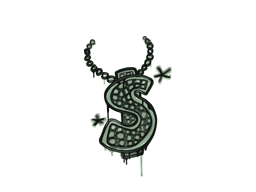 Sealed Graffiti | Bling (Cash Green) — CS2 skin image, Base Grade rarity