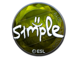 Sticker | s1mple (Foil) | Katowice 2019 — CS2 skin image, Remarkable rarity