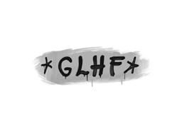 Sealed Graffiti | GLHF (Shark White) — CS2 skin image, Base Grade rarity