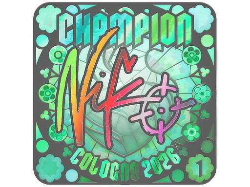 Sticker | NiKo (Holo, Ranked) | Cologne 2026 — CS2 skin image, Exotic rarity