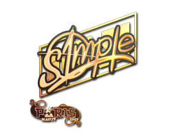 Sticker | s1mple (Holo) | Paris 2023 — CS2 skin image, Exotic rarity