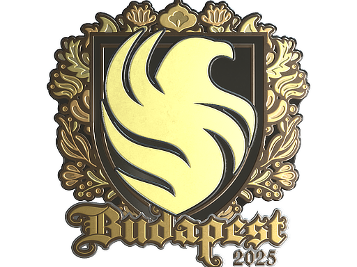 Sticker | Falcons (Gold) | Budapest 2025 — CS2 skin image, Extraordinary rarity