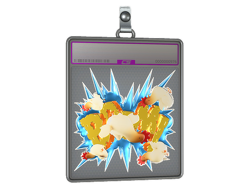 Sticker Slab | Boom (Foil) — CS2 skin image, Exotic rarity