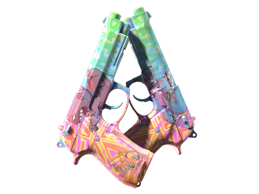 Souvenir Dual Berettas | Sweet Little Angels (Factory New) — изображение скина CS2, редкость Restricted