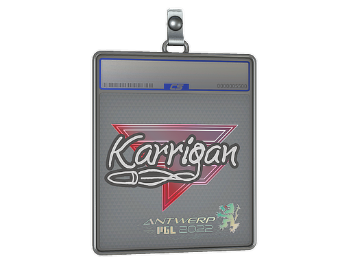 Sticker Slab | karrigan | Antwerp 2022 — CS2 skin image, High Grade rarity