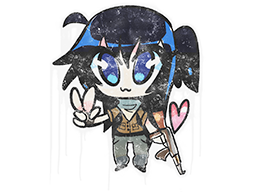 Sealed Graffiti | Kawaii Killer Terrorist — CS2 skin image, Remarkable rarity