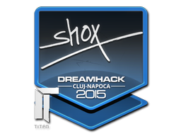 Sticker | shox | Cluj-Napoca 2015 — CS2 skin image, High Grade rarity