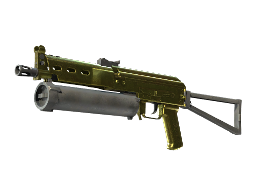 PP-Bizon | Brass (Well-Worn) — изображение скина CS2, редкость Mil-Spec Grade