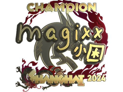 Sticker | magixx (Gold, Champion) | Shanghai 2024 — CS2 skin image, Extraordinary rarity