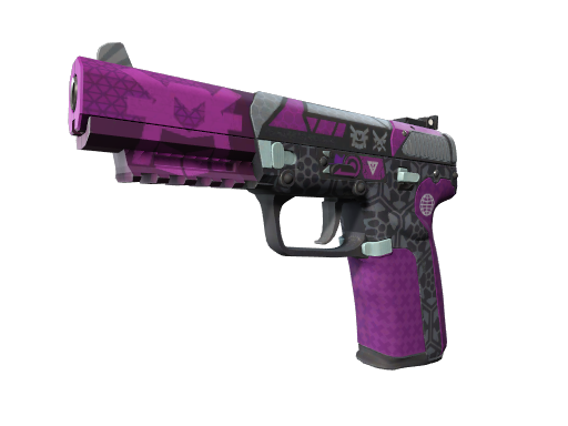 Five-SeveN | Violent Daimyo (Well-Worn) — изображение скина CS2, редкость Mil-Spec Grade