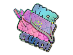 Sticker | Nice Clutch (Holo) — CS2 skin image, Remarkable rarity