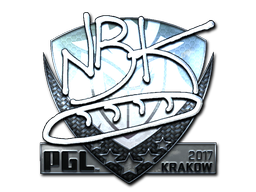 Sticker | NBK- (Foil) | Krakow 2017 — CS2 skin image, Remarkable rarity