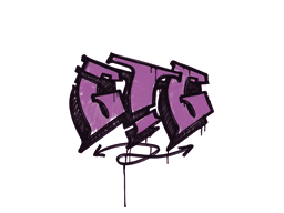 Sealed Graffiti | GTG (Bazooka Pink) — CS2 skin image, Base Grade rarity
