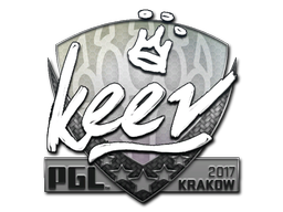 Sticker | keev | Krakow 2017 — CS2 skin image, High Grade rarity