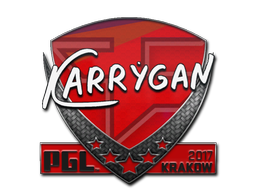 Sticker | karrigan | Krakow 2017 — CS2 skin image, High Grade rarity
