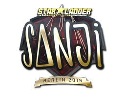 Sticker | SANJI (Gold) | Berlin 2019 — CS2 skin image, Extraordinary rarity