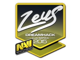 Sticker | Zeus | Cluj-Napoca 2015 — CS2 skin image, High Grade rarity