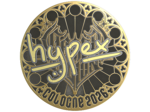 Sticker | hypex (Gold) | Cologne 2026 — CS2 skin image, Extraordinary rarity