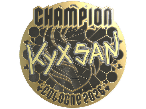 Sticker | kyxsan (Gold, Champion) | Cologne 2026 — CS2 skin image, Extraordinary rarity