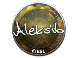 Sticker | Aleksib (Foil) | Katowice 2019 — CS2 skin image, Remarkable rarity