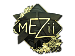 Sticker | mezii (Gold) | Rio 2022 — CS2 skin image, Extraordinary rarity