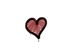 Sealed Graffiti | Heart (Blood Red) — CS2 skin image, Base Grade rarity