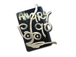 Sticker | Hello P90 (Gold) — CS2 skin image, Remarkable rarity