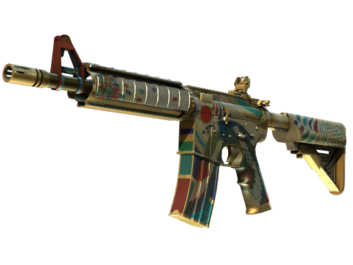 M4A4 | Eye of Horus (Minimal Wear) — изображение скина CS2, редкость Covert