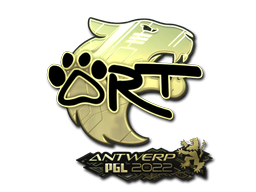 Sticker | arT (Gold) | Antwerp 2022 — CS2 skin image, Extraordinary rarity