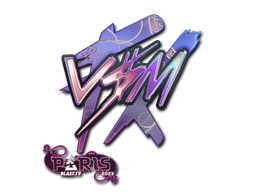 Sticker | v$m (Holo) | Paris 2023 — CS2 skin image, Exotic rarity