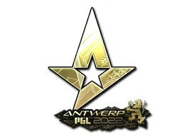 Sticker | Astralis (Gold) | Antwerp 2022 — CS2 skin image, Extraordinary rarity