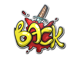 Sticker | Backstab — CS2 skin image, High Grade rarity