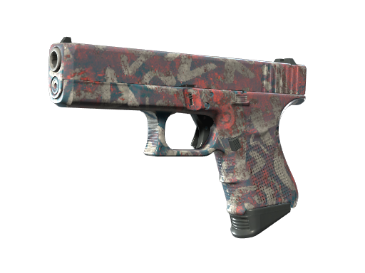Glock-18 | Teal Graf (Battle-Scarred) — изображение скина CS2, редкость Mil-Spec Grade