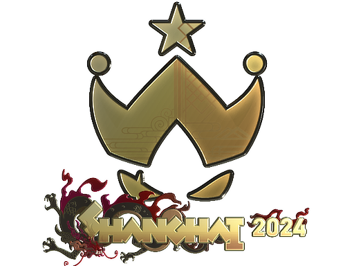 Sticker | Wildcard (Gold) | Shanghai 2024 — CS2 skin image, Extraordinary rarity