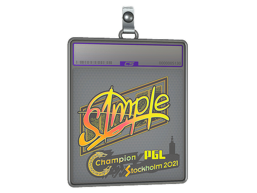 Sticker Slab | s1mple (Holo) | Stockholm 2021 — CS2 skin image, Remarkable rarity
